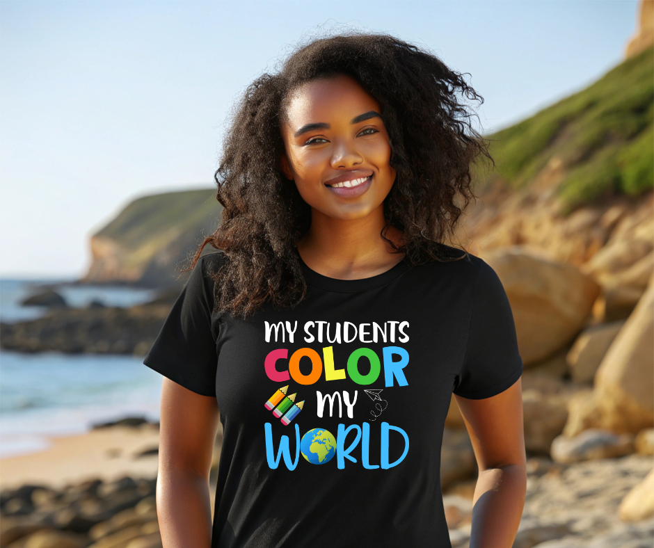 My Students Color My World tee