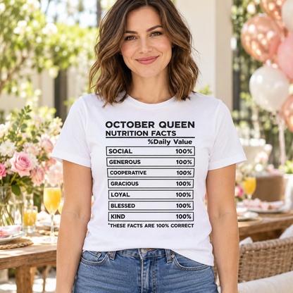 October Queen Nutrition Facts Tee