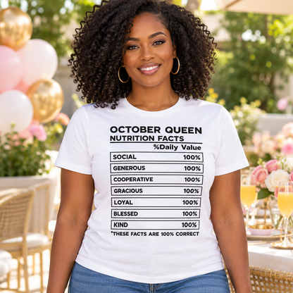October Queen Nutrition Facts Tee