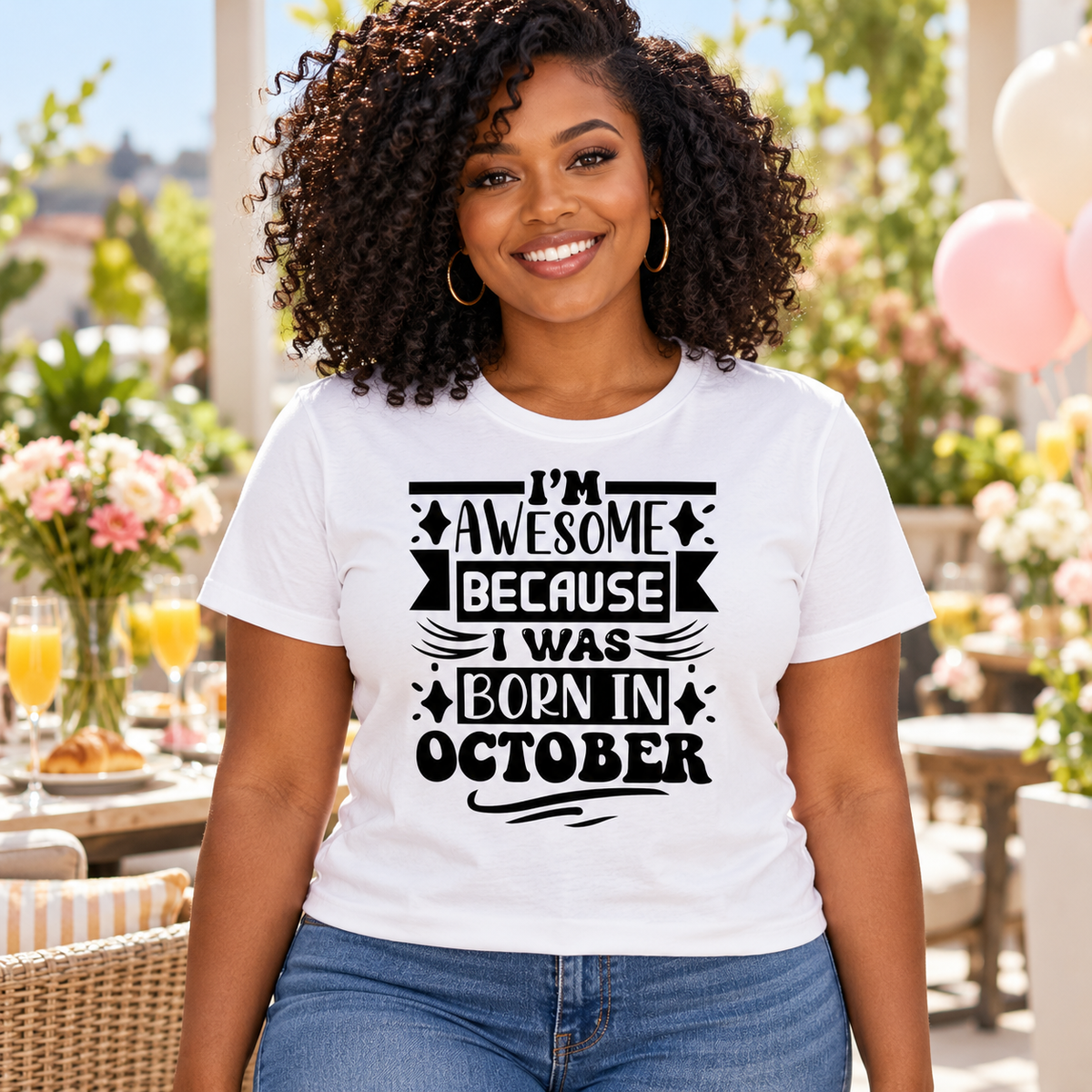 I’m Awesome Because I Was Born in October Tee