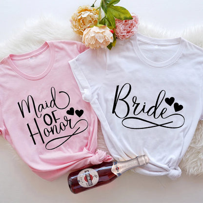 Team Bride T-Shirt – Pink & White Bachelorette Party Tee