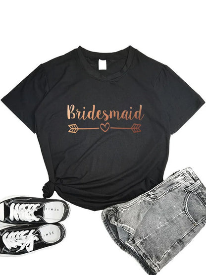 Team Bride Squad T-Shirts 2022 – Black Bridesmaid & Hen Party Tees