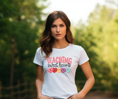 Teaching Sweethearts Tee — white model