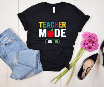 Teacher Mode On Tee — styled garment
