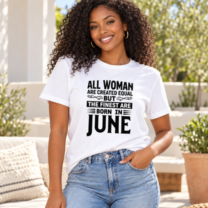 Black woman wearing a white graphic tee