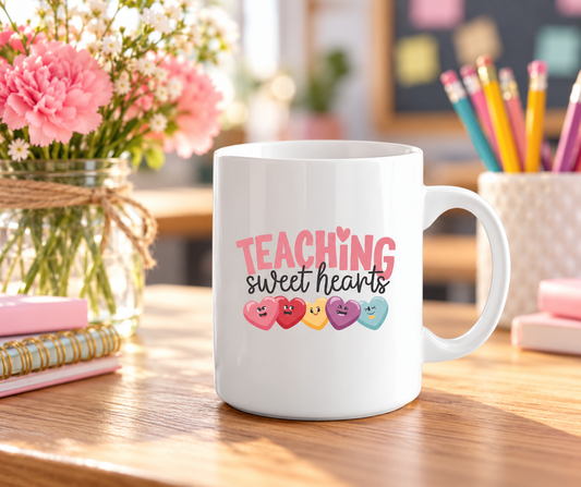 Teaching Sweethearts Mug in a styled lifestyle setting